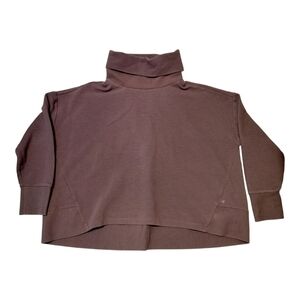 Brown Turtleneck Yoga Sweatshirt